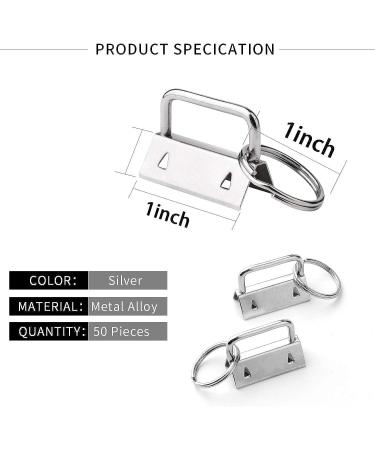 50 Sets Key Fob Hardware Keychain Wristlet with Split Ring 1 Inch - Buy Online on GoSupps.com
