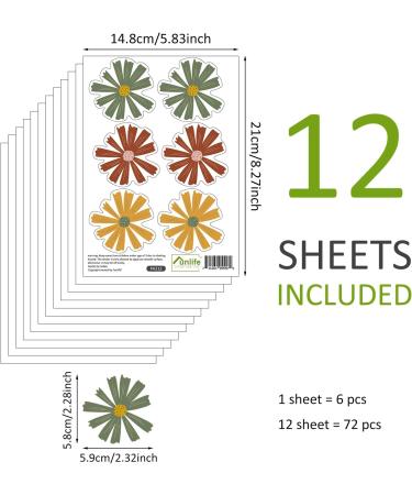 Funlife Metallic Daisy Wall Decal - Peel and Stick Kids Wall Art Decor for Nursery, Bedroom, Playroom | Transparent PVC Stickers for Revamping Spaces - Buy Online on GoSupps.com