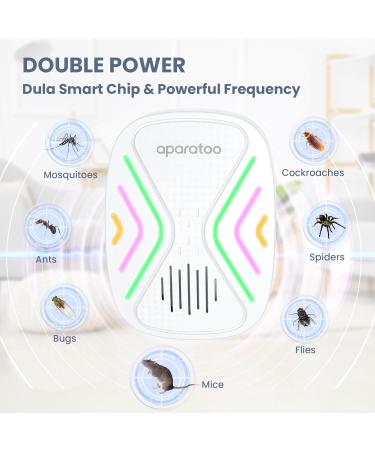 4-Pack UV Mosquito Lamp & Ultrasound Pest Control | Effective Insect Destroyer for Mice Cockroaches and Rats - Buy Online on GoSupps.com