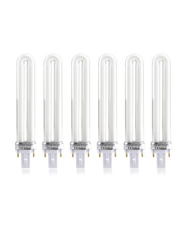 MAGIKON 6-Pack Replacement Electronical 9W U-Shaped 365nm Lamp Bulb Tube for Nail Art Dryer UV Lamp Light - Not Inductance Bulb (6-2/5-Inch  Normal) 6 Count (Pack of 1) Normal