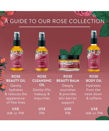 Badger Damascus Rose Organic Face Cleansing Oil - 2 oz | Natural Facial Cleanser - Buy Online on GoSupps.com