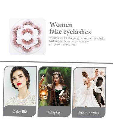 POPETPOP 4 Pairs natural fake lashes natural false lashes natural false eyelashes makeup fake eyelashes false lashes wispy false eyelashes fluffy women fake lashes 3d Imitation make up - Buy Online on GoSupps.com