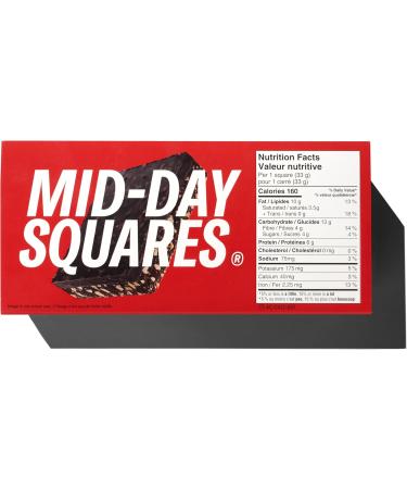 Mid-Day Squares Almond Crunch Bars 33g each 3 Packs (36 Squares) | Made with Real Chocolate 6g Plant Protein 4g Fiber Gluten Free Certified Vegan Almond CRUNCH 12 Count (Pack of 3) - Buy Online on GoSupps.com