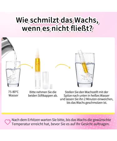  Beauty7 Beauty7 Sugar Based Wax Pen for Hair Removal Water Soluble Formula Eyebrow Facial Hair Removal with Wax Stick Strips Cleans - Buy Online on GoSupps.com