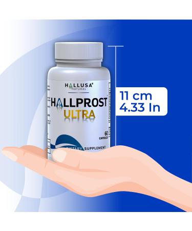 Hallusa Natural Hallprost Ultra 60 Capsules Prostate Supplements for Men Potent Saw Palmetto for Men Pygeum Pumpkin Seeds Prostate Formula - Buy Online on GoSupps.com