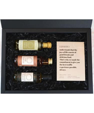 Lussiero Lussiero Gift Set Gourmet Gift set in white (250 ml) black (100 ml) and chili truffle oil (100 ml)