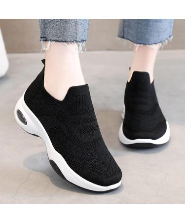 Rytejfes Sisters Wide Feet Women s Barefoot Leather Sneakers - Summer Slip-On Lacey-Free Stylish Comfort - Black 38 EU - Buy Online on GoSupps.com
