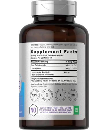 Horb ach Prebiotic for Men and Women | 120 Powder Pills | High Strength & Premium Quality Supplement | Non-GMO & Gluten Free Quick Release Capsules - Buy Online on GoSupps.com