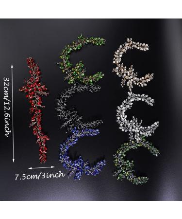 JWICOS Crystal Wedding Headband for Brides | Pearl Bridal Hair Vine (Green Gold) - Buy Online on GoSupps.com