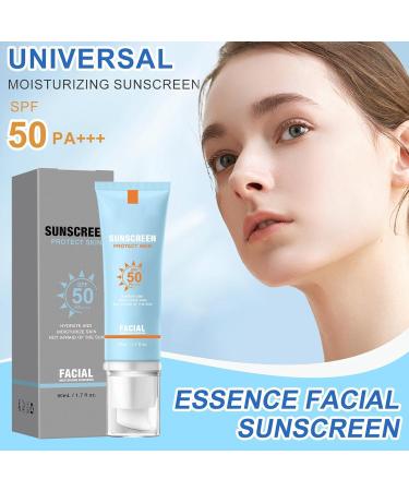 Moisturizing Sunscreen for Face SPF 50 - Travel Size Sunscreen No Sticky Refreshing Skin Care Solution for All Skin Type (2) - Buy Online on GoSupps.com