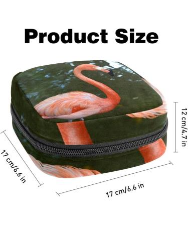Flamingo on River Women's Menstrual Bag - Portable Zipper Storage for Teens & Adults - Buy Online on GoSupps.com