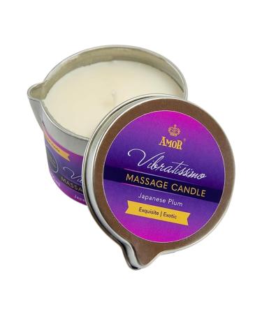 Vibratissimo massage cancer Japanese plum 100ml i candle with plum fragrance I candle relaxation i from natural raw materials & with coconut oil I Suitable for sensitive skin i massage cane 100 ml japaneese plum - Buy Online on GoSupps.com