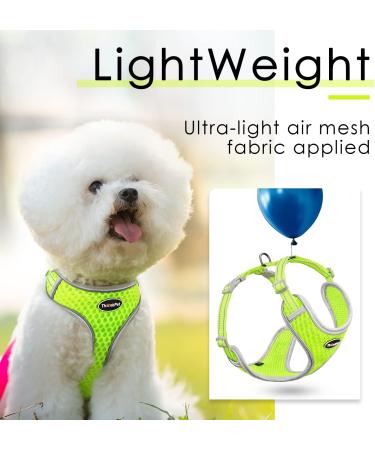 Thinkpet No-Pull Dog Harness & Leash Set | Breathable Adjustable Safety Harness for Small Medium & Large Dogs - Padded & Reflective Yellow (1 Pack) - Buy Online on GoSupps.com