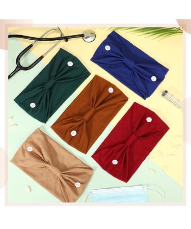 Hoteam 16 Pcs Button Headband Set - No Slip Elastic Nursing Headbands for Nurses & Doctors - Wide Head Bands for Mask Ear Protection - Stylish Hairband for Women - Sport Sweatband & Nurse Accessories - Buy Online on GoSupps.com