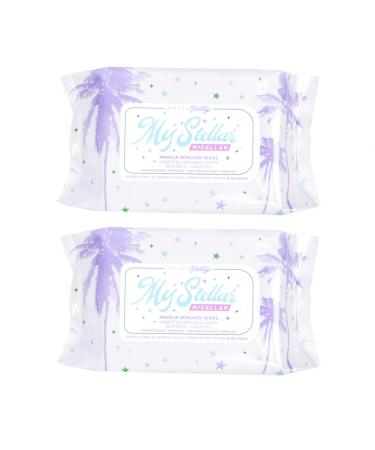 Petite 'n Pretty - My Stellar Micellar Makeup Remover Wipes - Cleansing Towelettes Soaked in Micellar Water - Non Toxic and Made in the USA - 2 Pack (60 wipes) (Bundle)