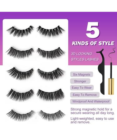 10 Pairs Cat-Eye Magnetic Lashes with Eyeliner | Natural Looking 3D Magnetic Eyelashes Pack - Buy Online on GoSupps.com