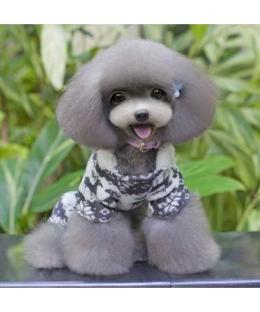 Ranphy Reindeer Pattern Hooded Sweater for Small Dogs & Cats - Soft Velvet Jumpsuit for Puppies (Size S) - Unisex Pet Clothing - Buy Online on GoSupps.com