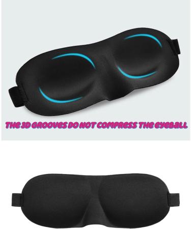 3D Sleep Mask - 100% Light Blocking for Night Blindness - Men & Women - Buy Online on GoSupps.com