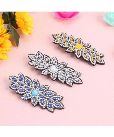 ARVALOLET Handmade Rhinestone Hair Clips Set of 3 Flower Petals DIY Diamond Hair Pins FJ003 - Buy Online on GoSupps.com