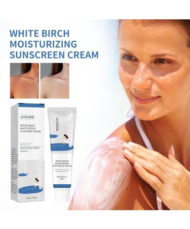 Hydrating Face Sunscreen Moisturizer SPF 50+ PA++++ | Birch Juice Sun Cream No White Cast All Skin Types - Buy Online on GoSupps.com