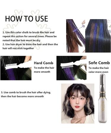 White Hair Spray Colour for Kids Temporary Hair Chalk Comb Washable Hair Dye Instant Hair Dye for Christmas Halloween Birthdays Parties(White) - Buy Online on GoSupps.com