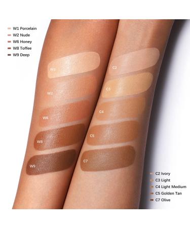 Oulac Liquid Concealer - Hydrating Formula for Dark Spots, Under Eye Circles & Blemishes - Lightweight, Buildable Coverage - Olive C7 - Buy Online on GoSupps.com