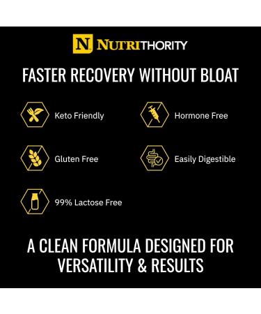 Nutrithority - Isothority Isolated Whey Protein Powder with Ultra-Absorbable Protein and BCAAs to Build Muscle and Accelerate Recovery Keto Friendly Low Carbs Gluten Free (Caramel Coconut Cookie) - Buy Online on GoSupps.com