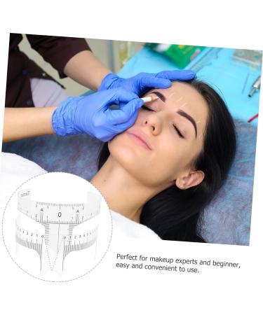 BIUDECO 10pcs Eyebrow Design Ruler Brow Ruler Sticker Eyebrow Tracer Measuring Ruler White Cosmetic Plastic - Buy Online on GoSupps.com