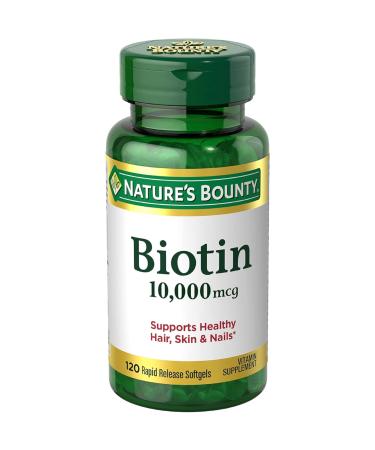 Nature's Bounty Biotin 10000 mcg Ultra Strength - 120 Softgels Pack of 4