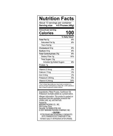 Mariani Premium Pitted Prunes - 18 oz (510g) - All-Natural Dried Fruit - Buy Online on GoSupps.com
