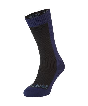 Sealskinz Unisex Cold Water Waterproof Socks Black / Navy Blue M