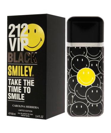Carolina Herrera 212 VIP Black Smiley EDP Spray Men 3.4 oz - Buy Online on GoSupps.com