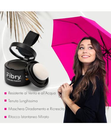 Fibry Hair volume powder regrowing concealer for hair grinding or fine hair Instant hair densifier natural ingredients Waterproof 4 g Dark Brown - Buy Online on GoSupps.com