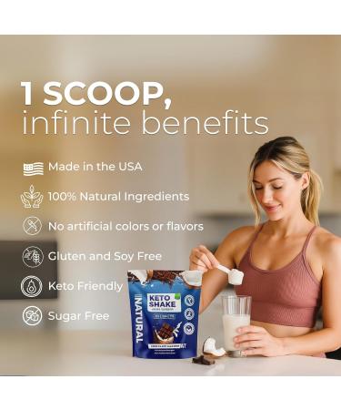 About Time Keto Shake with Bovine Collagen Protein + MCTs from Coconuts - 19g Fat 10g Protein 5g Net Carbs - Vanilla Caramel 1lb - Buy Online on GoSupps.com