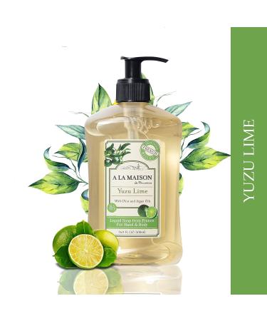 A La Maison Yuzu Lime Hand Soap | 16.9 Fl Oz | Moisturizing Natural Formula | Triple French Milled | Gentle & Nourishing | 1 Pack - Buy Online on GoSupps.com