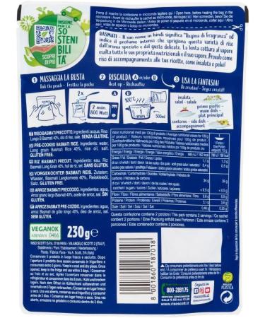  Italian Gourmet E.R. Riso Scotti Basmati Profumato Ready to Steam Flavored Basmati Rice 230g (Pack of 6) - Buy Online on GoSupps.com