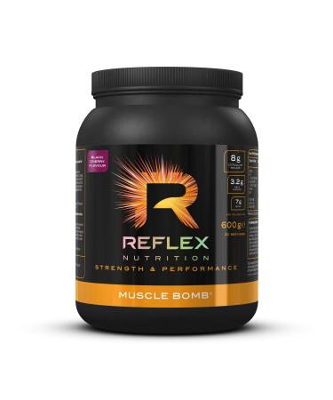 Reflex Nutrition Muscle Bomb With Caffeine Ultimate PRE-WORKOUT POWDER 7g BCAA's 2g L-Carnitine 3.2g Beta-Alanine 1g Taurine (Black Cherry) (600g)