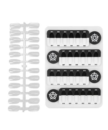 24 Grids Nail Art Showing Holder Acrylic Magnetic Small Portable Nail Color Display Board for Painting with Nail Art Design