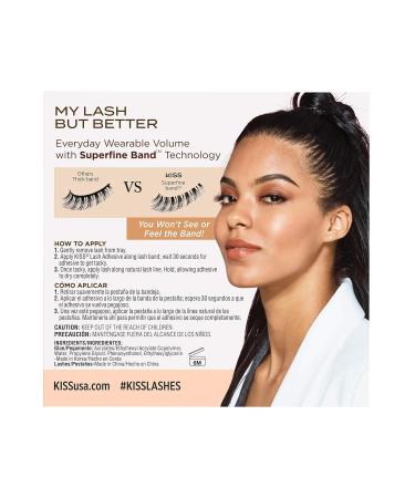 KISS My Lash But Better - 10mm False Eyelashes Contact Lens Friendly Reusable Strip Lashes Easy to Apply 1 Pair - Shop Now for International Shipping - Buy Online on GoSupps.com