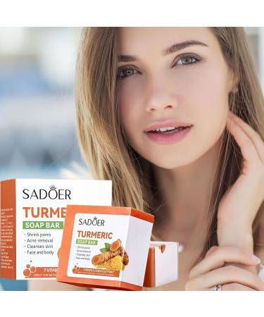  Kixolazr Turmeric soap organic ginger soap turmeric lightening soap pure hand soap turmeric purifying soap for face and body - Buy Online on GoSupps.com