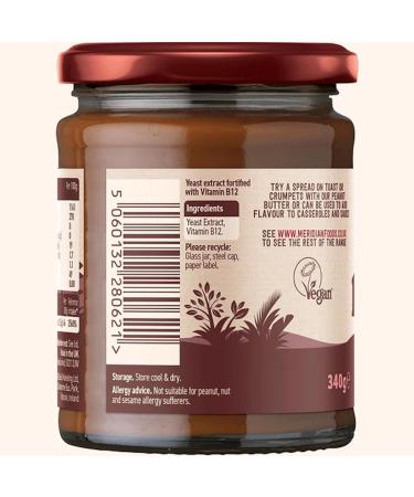 Meridian - Natural Yeast Extract (Added Vitamin B12) - 340g - Buy Online on GoSupps.com