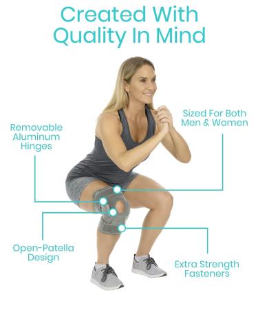 Vive Hinged Knee Brace for ACL MCL & Meniscus Tear - Lightweight Breathable Adjustable Patella Wrap for Men & Women - Best Support for Tendonitis - International Shipping - Buy Online on GoSupps.com