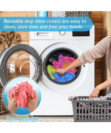 IUM 5-Pairs Mop Slippers Shoes with 10 Pcs Microfiber Covers - Reusable and Washable for Floor Cleaning in House, Office, Bathroom, and Kitchen - Buy Online on GoSupps.com