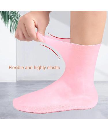 Silicone Moisturizing Socks Reusable Moisturizing Spa Socks for Dry and Cracked Feet (L Size) - Buy Online on GoSupps.com