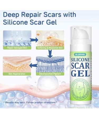SLUKHIG Scar Cream Silicone Scar Gel Cream for Surgical Scars Removal Cream for Old & New Scars - 1.76 OZ - Buy Online on GoSupps.com