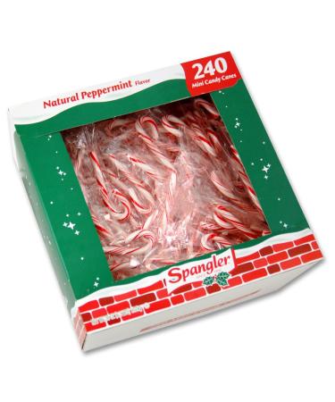 Spangler Red and White Peppermint Mini Canes 240 Count Box Red and White 240 Count (Pack of 1)