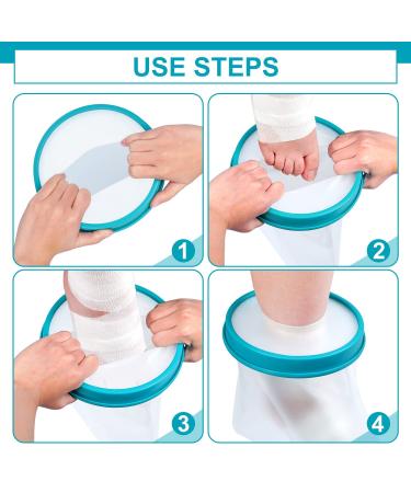 Waterproof Foot Cast Cover for Shower - Reusable Watertight Protector for Ankle, Adult Bath - No Skin Marks - Buy Online on GoSupps.com