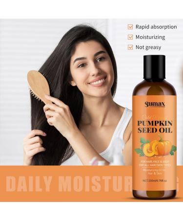 Pumpkin Seed Oil Multi-Purpose for Hair Face and Body Moisturizing Essential Oil Improves Hair Shine for Dry and Damaged Hair Hydrates and Nourishes Skin Reduces - Buy Online on GoSupps.com