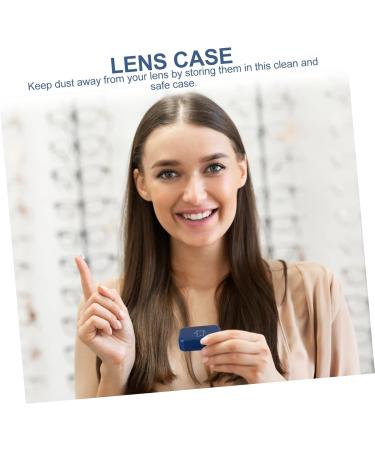 Solustrie 8-Piece Colored Contact Lenses Care Box - Travel-Friendly Plastic Container with Blue Caricature Design | Perfect Storage Solution - Buy Online on GoSupps.com