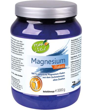 KOPP Vital Magnesium Flakes - Vegan 3 kg | High-Quality Magnesium for Muscle Relaxation & Recovery - Buy Now! - Buy Online on GoSupps.com